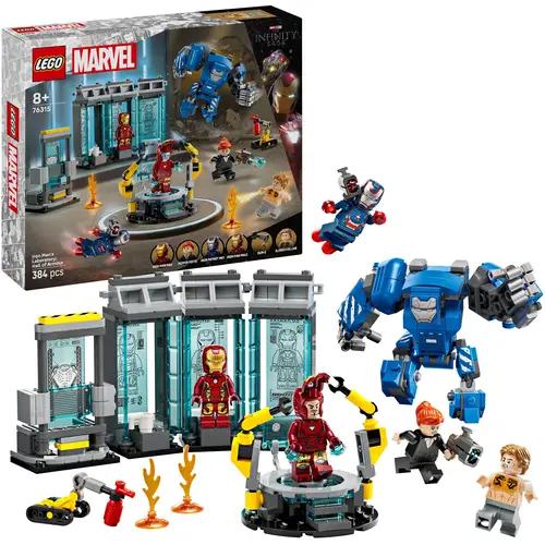 LEGO® Marvel™ Iron Mans Labor: Halle der Rüstungen