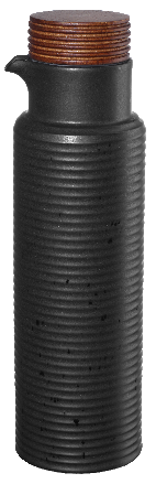 Flasche aus Porzellan, schwarz. - Image 5