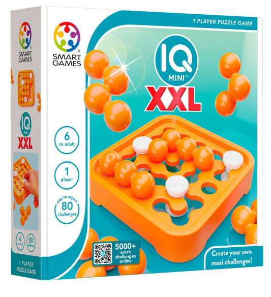 IQ® Mini XXL ist hier abgebildet. Das Bild zeigt das Denkspiel in seiner typischen Form.