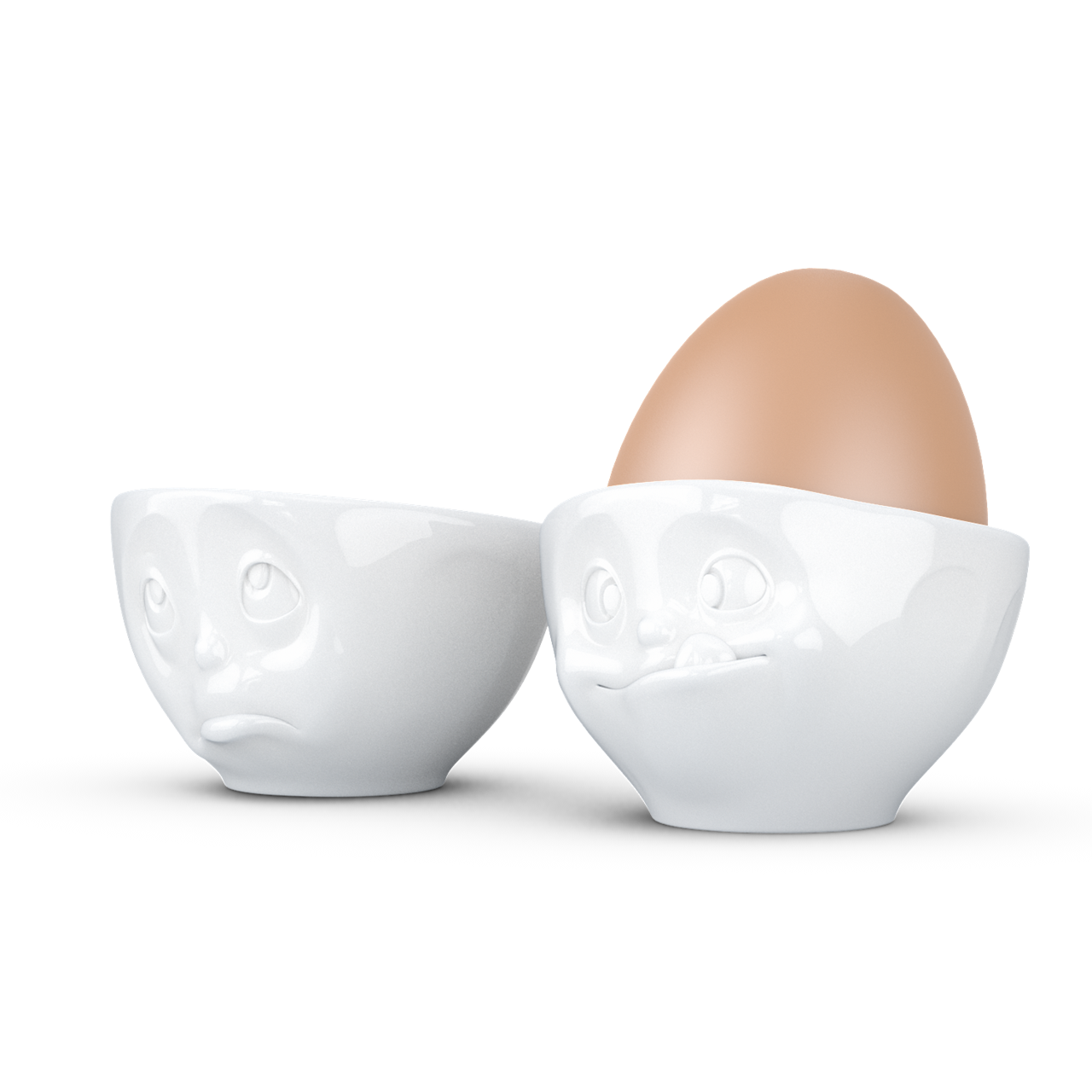 Eierbecher-Set Nr.2 Och Bitte/lecker, weiß