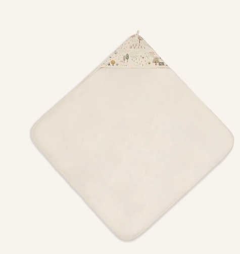 Kapuzenhandtuch 75x75cm - Tiny Park ist ein weiches Handtuch mit Kapuze. Es eignet sich ideal zum Abtrocknen von Babys nach dem Baden.