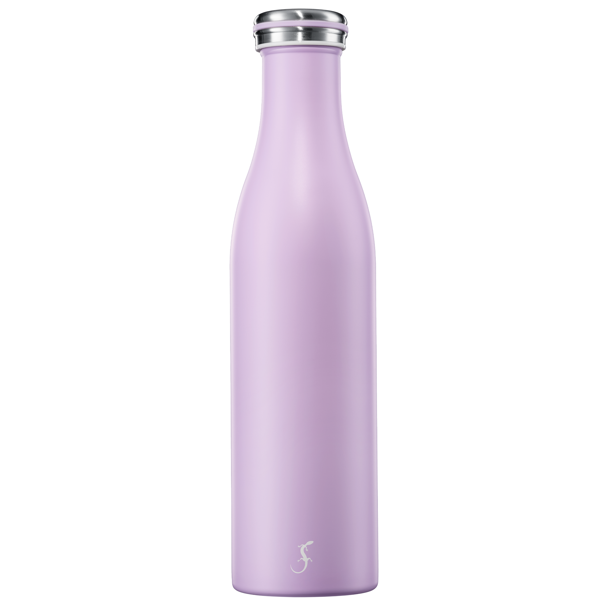 Dies ist eine Isolier-Flasche aus Edelstahl mit 0,75 Liter Fassungsvermögen in der Farbe Flieder. Die Flasche eignet sich ideal zum Warm- oder Kalthalten von Getränken unterwegs.