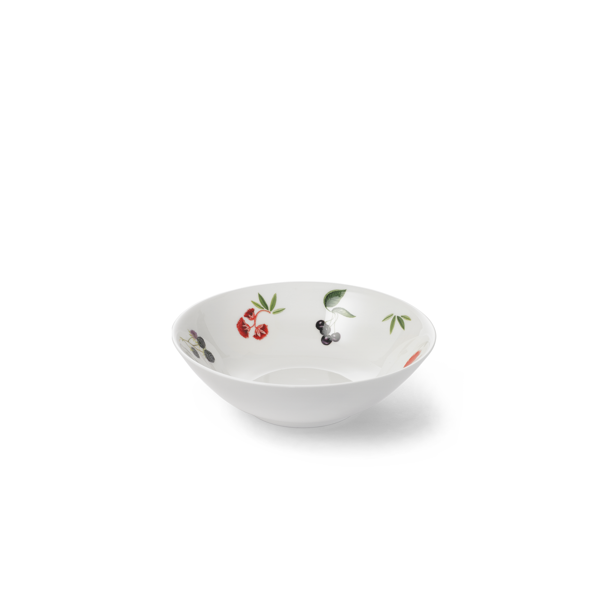 Abgebildet ist eine Dessertschale mit 0,40 l Fassungsvermögen und 16 cm Durchmesser aus der Wunderland Fine Bone China Serie. Die Schale ist rund und aus feinem Porzellan.