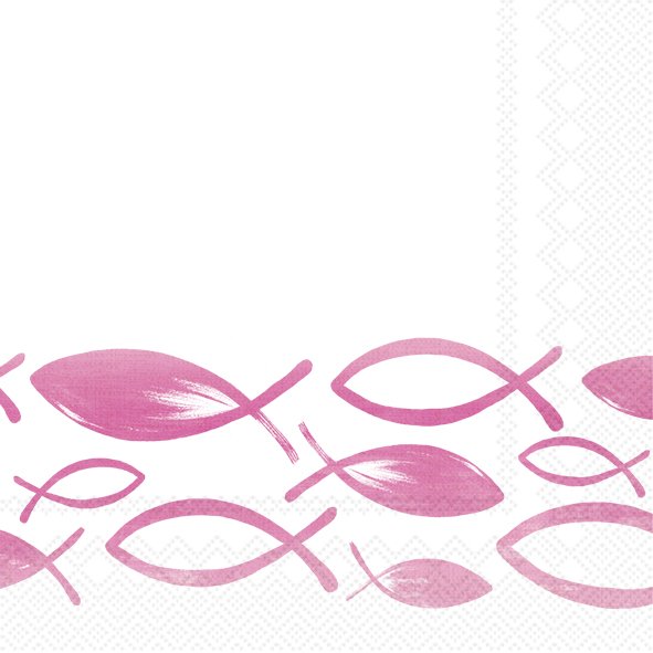 JOYFUL FISH pink Cocktail-Servietten C 999555. Die Servietten sind ideal für festliche Anlässe geeignet.
