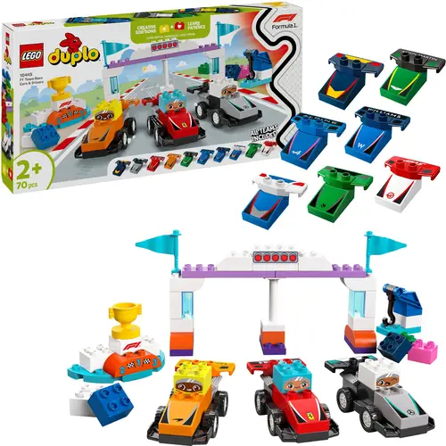 LEGO® DUPLO® F1® Team Rennautos mit Rennfahrern 10