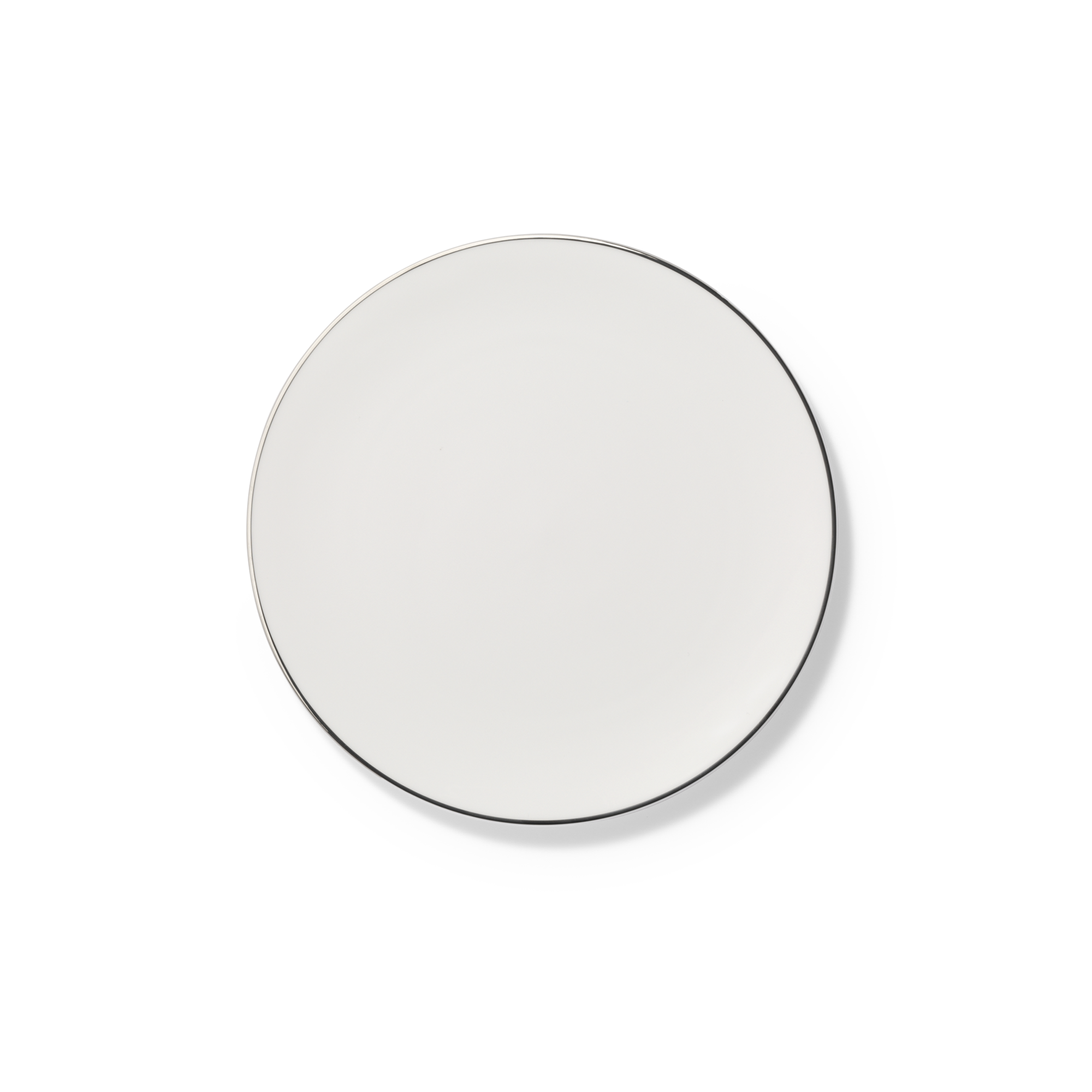 Teller flach 21 cm Platin Lane Pure Fine Bone China ist ein flacher Porzellanteller mit feinem Platinakzent. Ideal für Vorspeisen und Hauptgerichte.