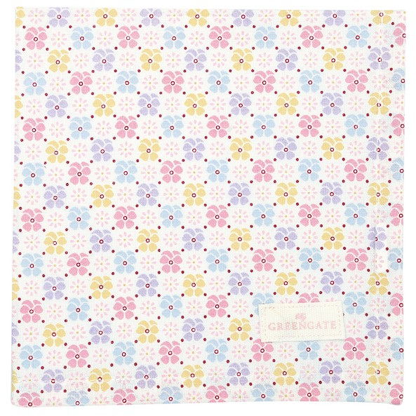 Serviette Edie in Lavendel, 40x40 cm, dargestellt. Die Serviette hat eine sanfte, lavendelfarbene Farbe.