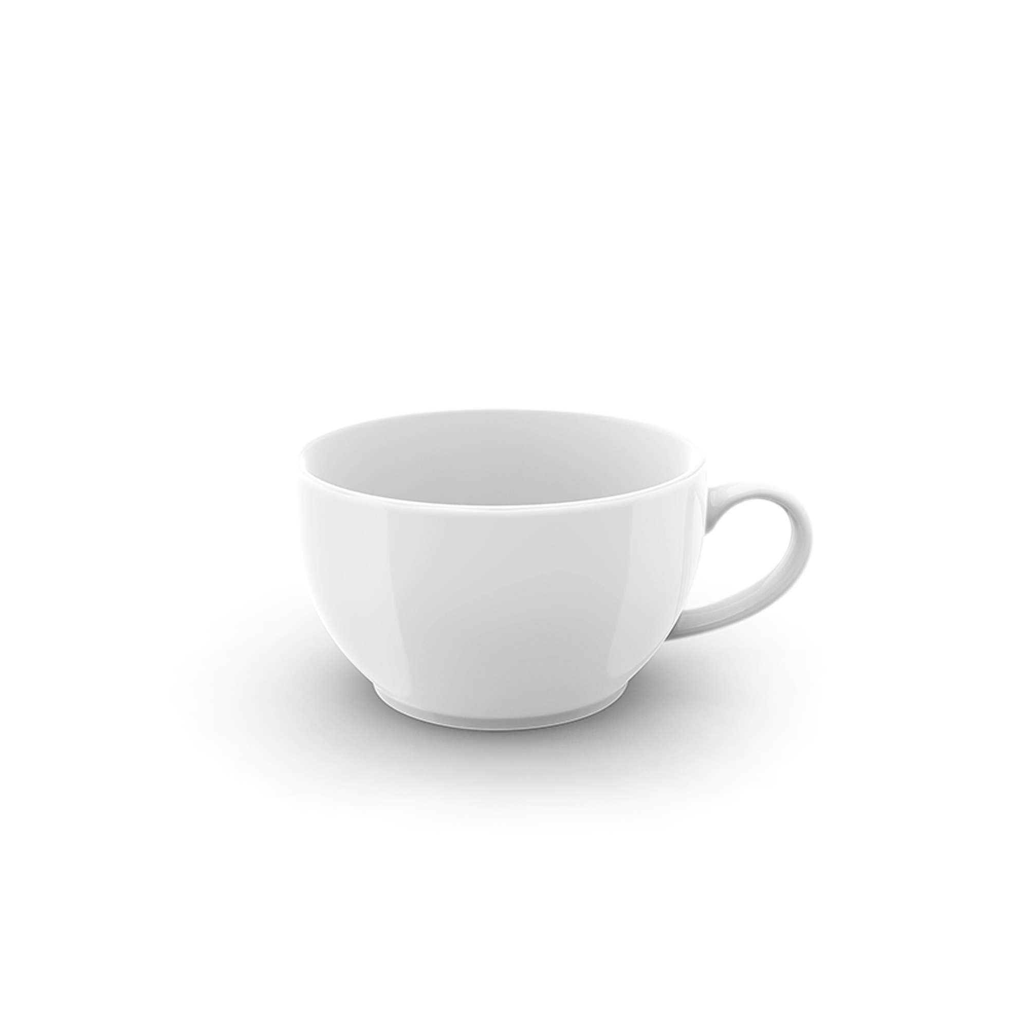 Dies ist eine weiße Kaffee Obertasse mit einem Fassungsvermögen von 0,25 Litern aus der Serie Solid Color. Die Tasse besticht durch ihr elegantes und minimalistisches Design.