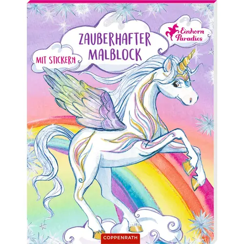 Einhorn-Paradies - Zauberhafter Malblock mit Stick