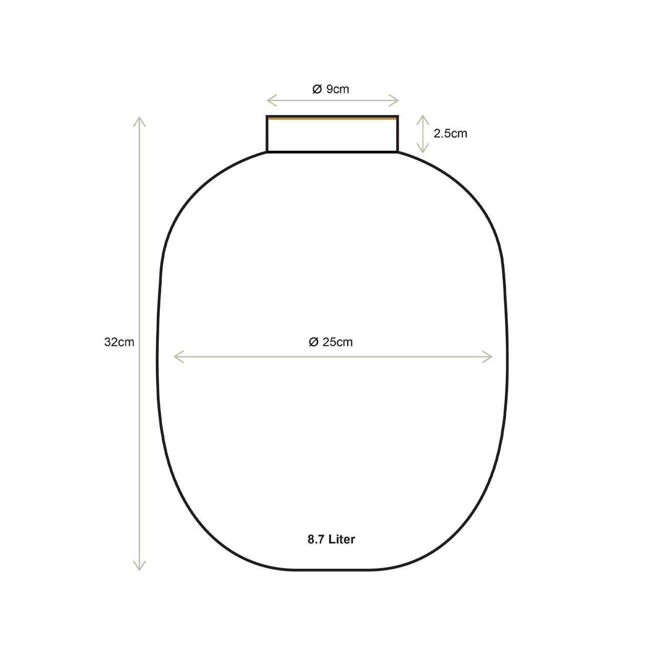 Pip Studio Lila Vase, Metall, Matt, 32Cm