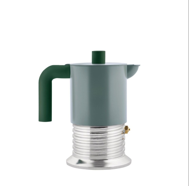 VITE Espressomaschine in Grün mit 3 Tassen Kapazität. Eine moderne Espressomaschine für den täglichen Kaffeegenuss.