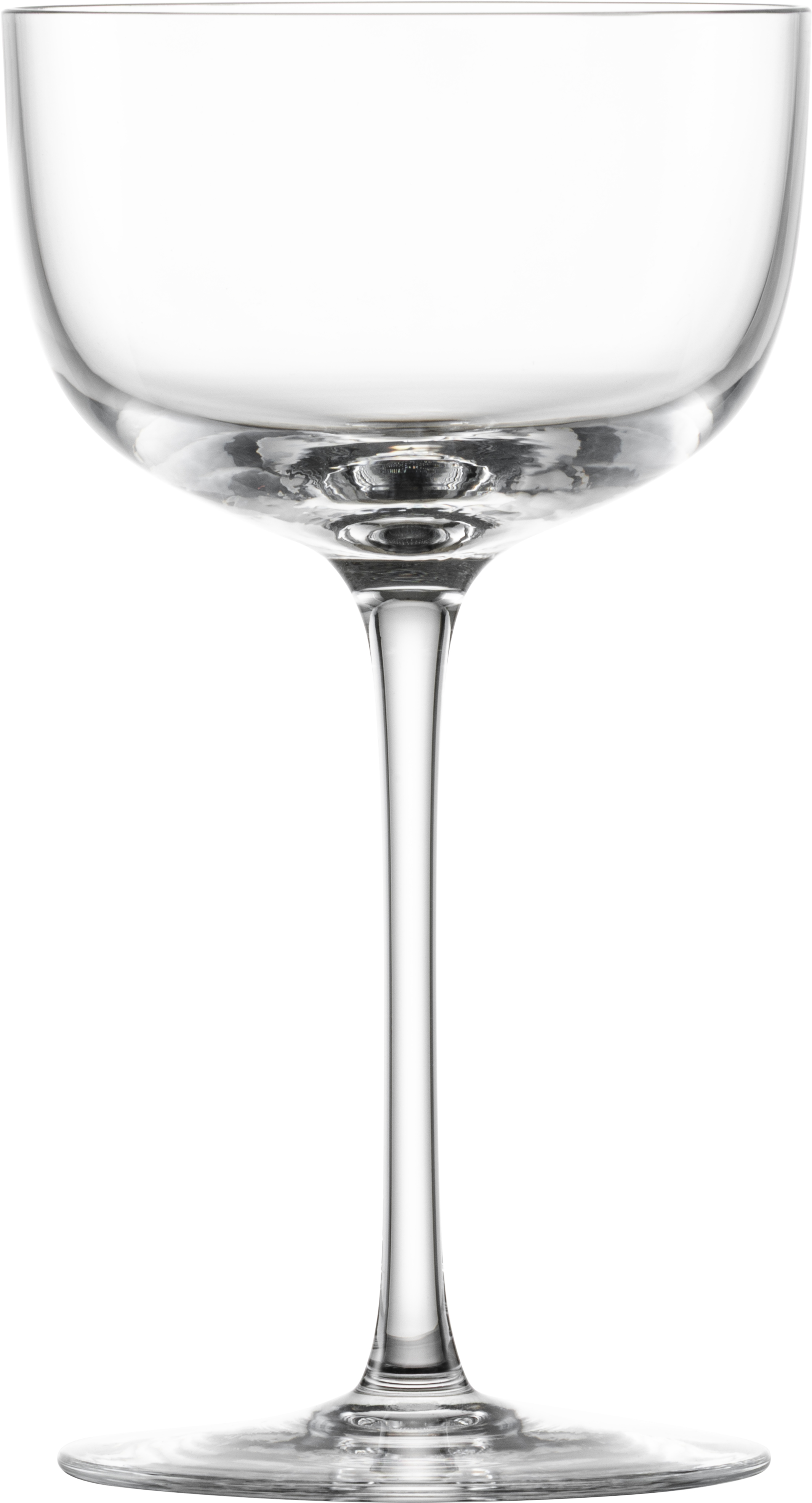 Es ist eine kleine Cocktailschale zu sehen. Die Schale ist freistehend und gut ausgeleuchtet.