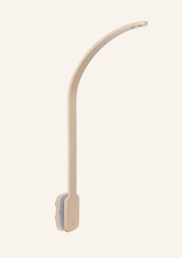 Das Bild zeigt den Mobile Halter Holz. Es handelt sich um einen Holzhalter zur Befestigung von Mobiles.
