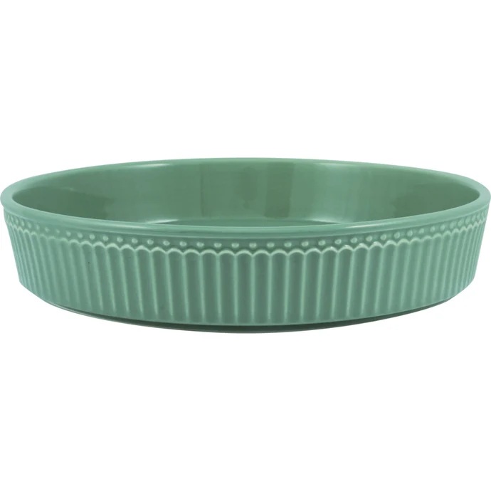 Eine Tortenform 25cm namens "Alice dusty green" ist abgebildet. Die Form ist rund und eignet sich gut zum Backen von Kuchen.