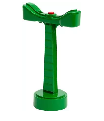 Abgebildet ist die BRIO® World LED-Schienenbeleuchtung 33836. Die Lampe ist für Eisenbahn-Schienen gedacht.