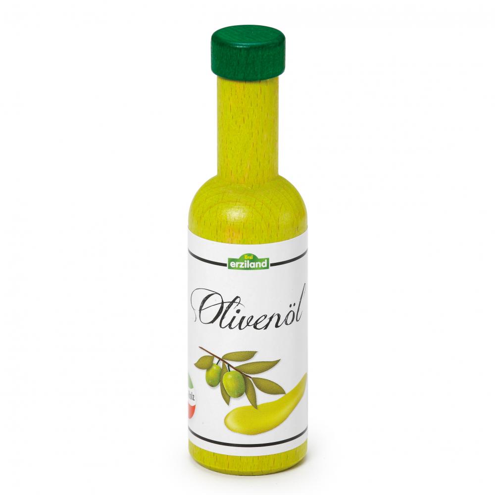 Hier ist eine Flasche Olivenöl abgebildet. Es handelt sich um ein hochwertiges Speiseöl.