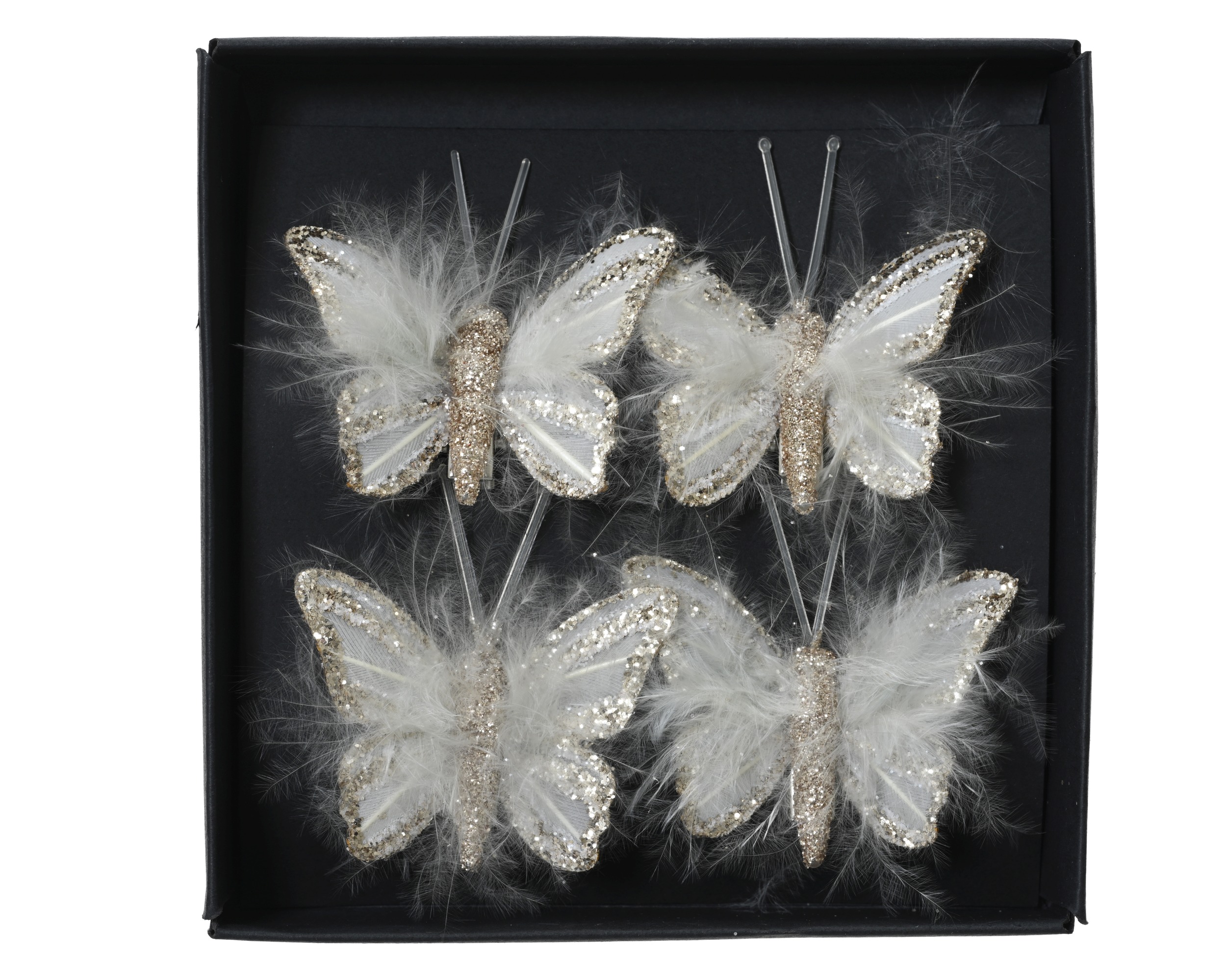 Schmetterling aus Organza mit Clip zum Befestigen. Perfekt als dekorativer Akzent für verschiedene Anlässe.
