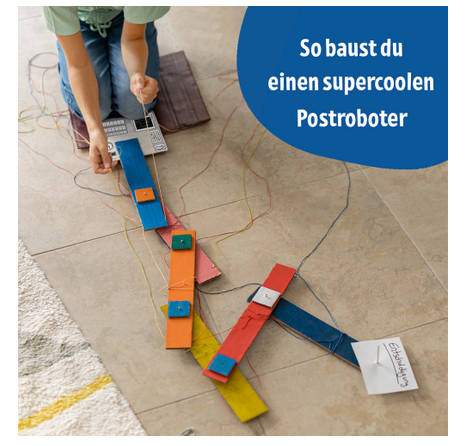 Das Buch 'Geniale Roboter' ist abgebildet. Es zeigt spannende Roboter-Innovationen für Kinder.