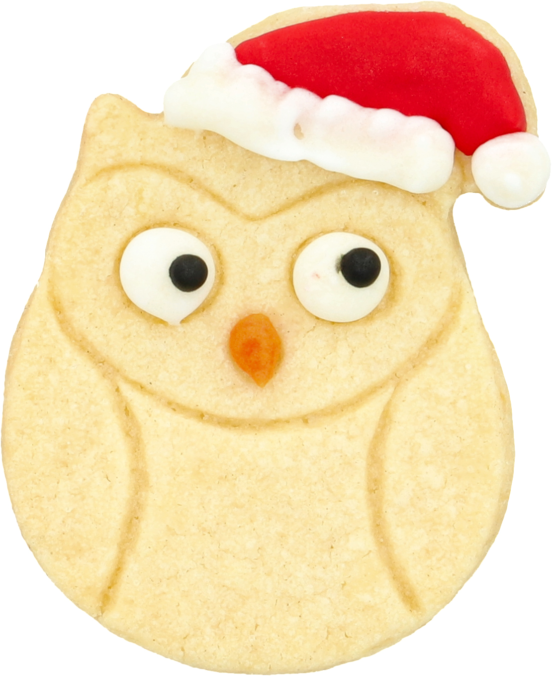 Ausstechform Weihnachtseule, 6,5 cm. Diese Ausstechform eignet sich für Eulenplätzchen zur Weihnachtszeit.