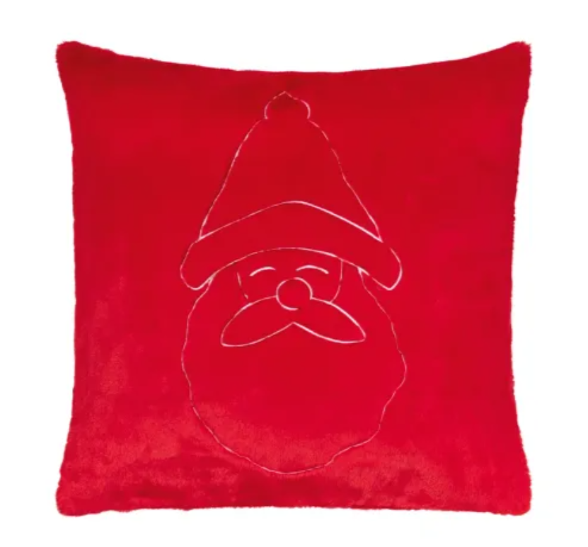 GAZE santa-red ist ein quadratisches Kissen in Rot, 45 x 45 cm groß. Es sorgt für eine festliche und gemütliche Atmosphäre.