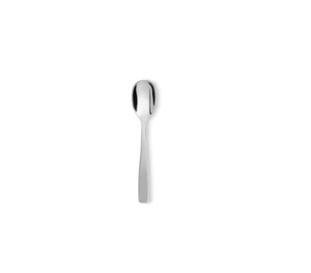 Ein Kaffeelöffel aus der Serie KNIFEFORKSPOON ist abgebildet. Das Produkt ist ein kleiner Löffel, ideal zum Umrühren von Kaffee.