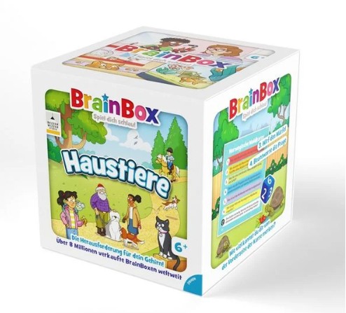 Das Bild zeigt das Produkt BrainBox - Haustiere. Es handelt sich um ein Spiel zum Thema Haustiere.