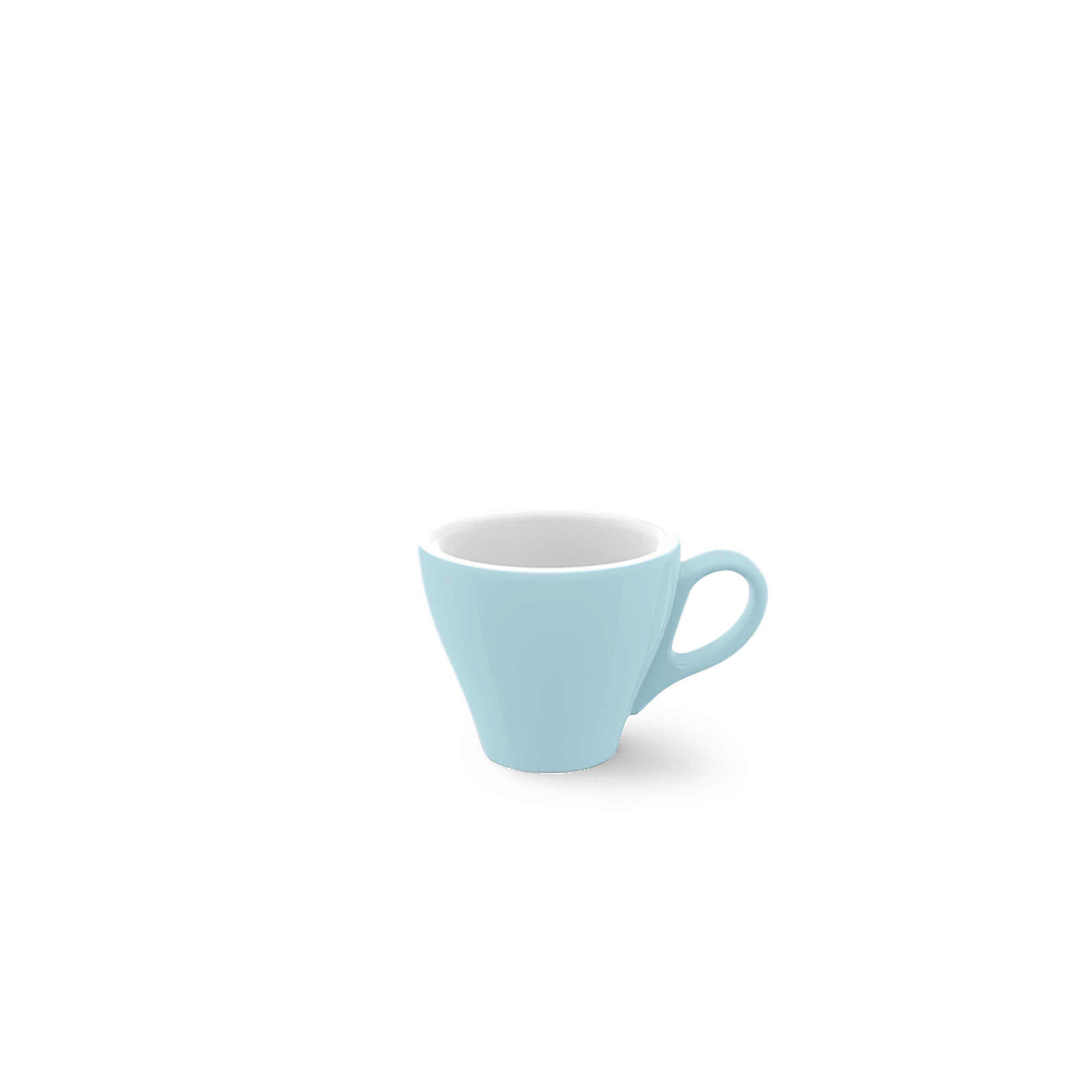 Die Espresso Obertasse Classico 0,09 l in Eisblau Solid C ist abgebildet. Das Produkt ist modern und elegant gestaltet.