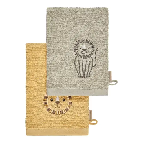 Waschlappen 2er Pack Löwe Leo, bunt