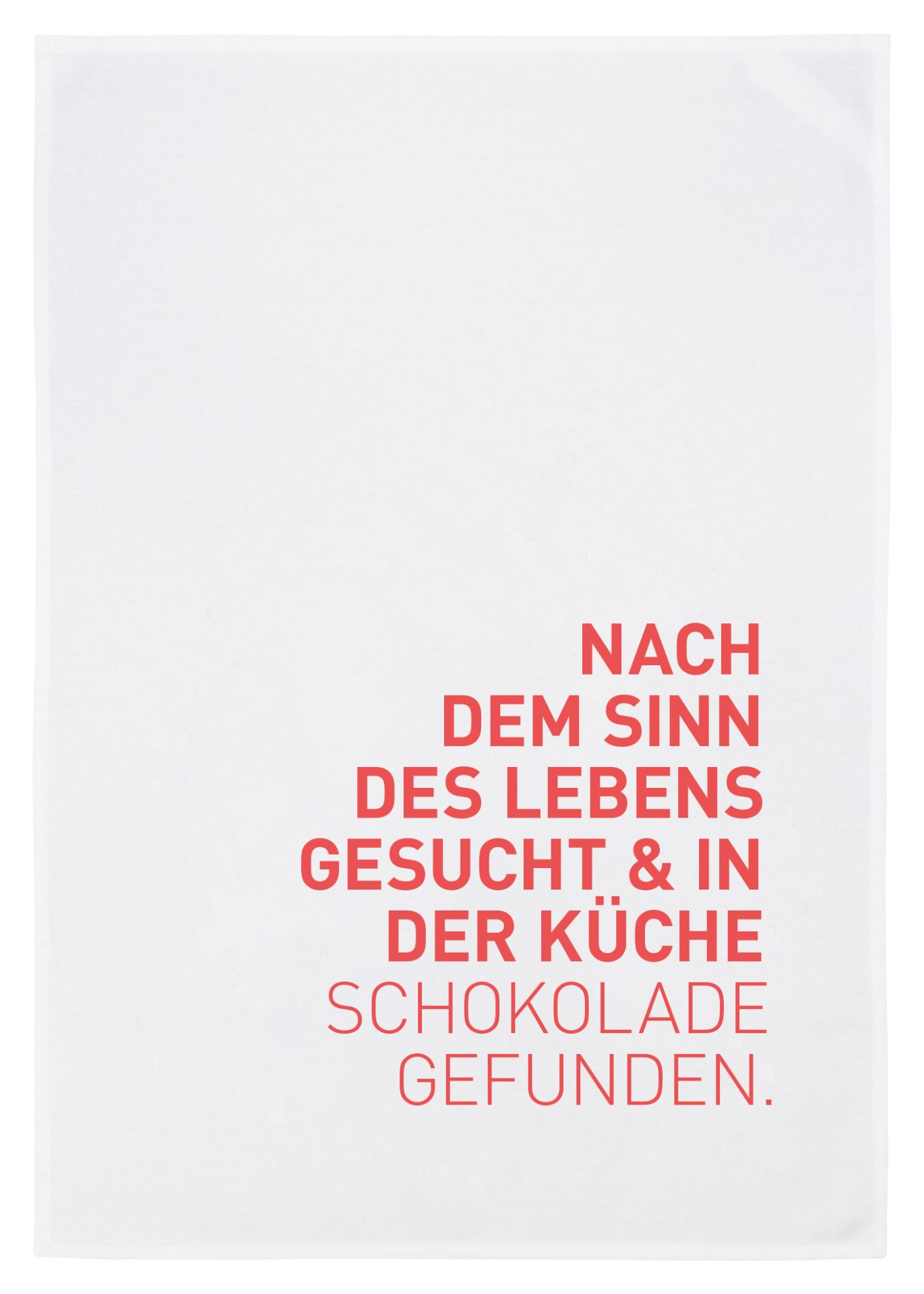 Das ist ein Geschirrtuch mit Schokoladen-Design aus Baumwolle. Perfekt zum Trocknen von Tellern und Gläsern geeignet.