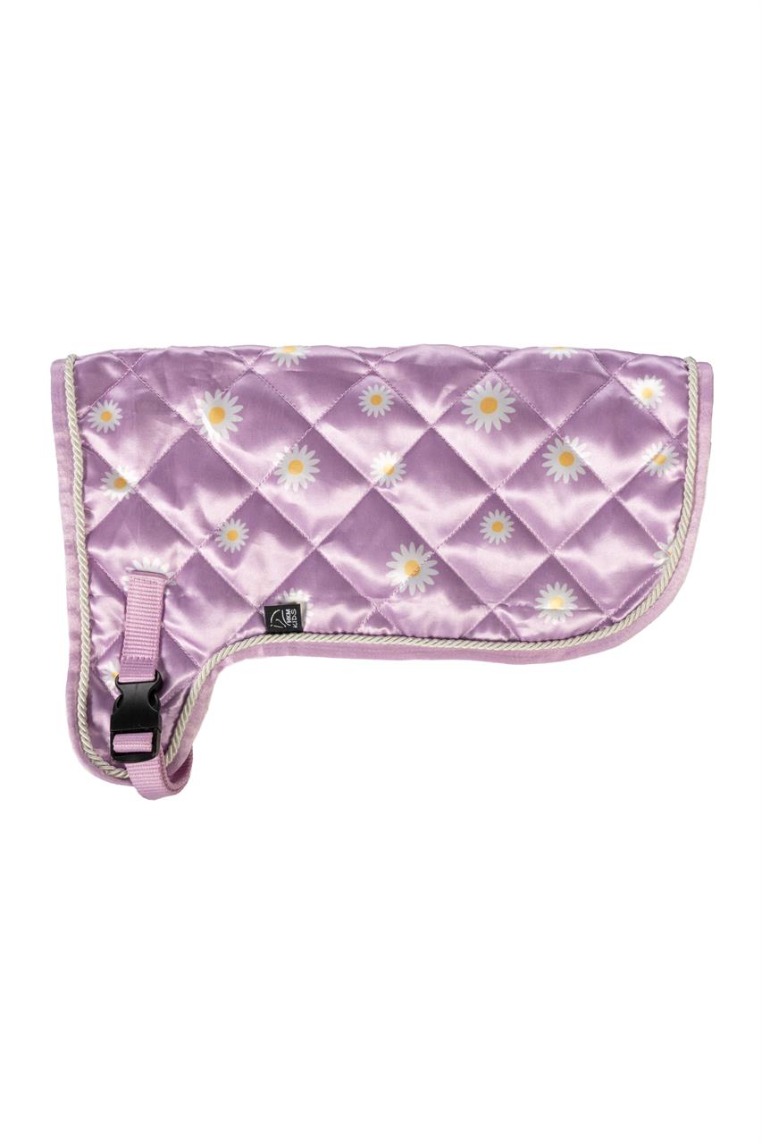 Decke -Hobby Horsing Print-8569 violett mit Gänseb