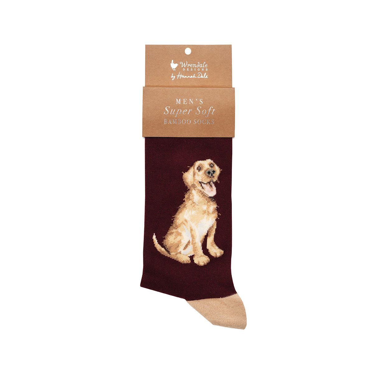 Golden Labrador Men's Socks – Good as Gold. Herrensocken mit goldenem Labrador und stilvollem Design.