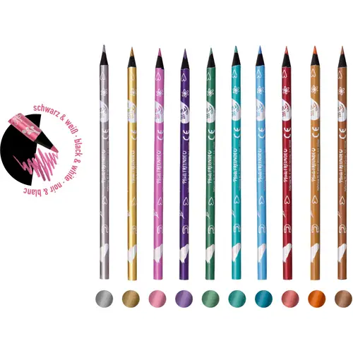 Pferdefreunde - Metallic-Buntstifte