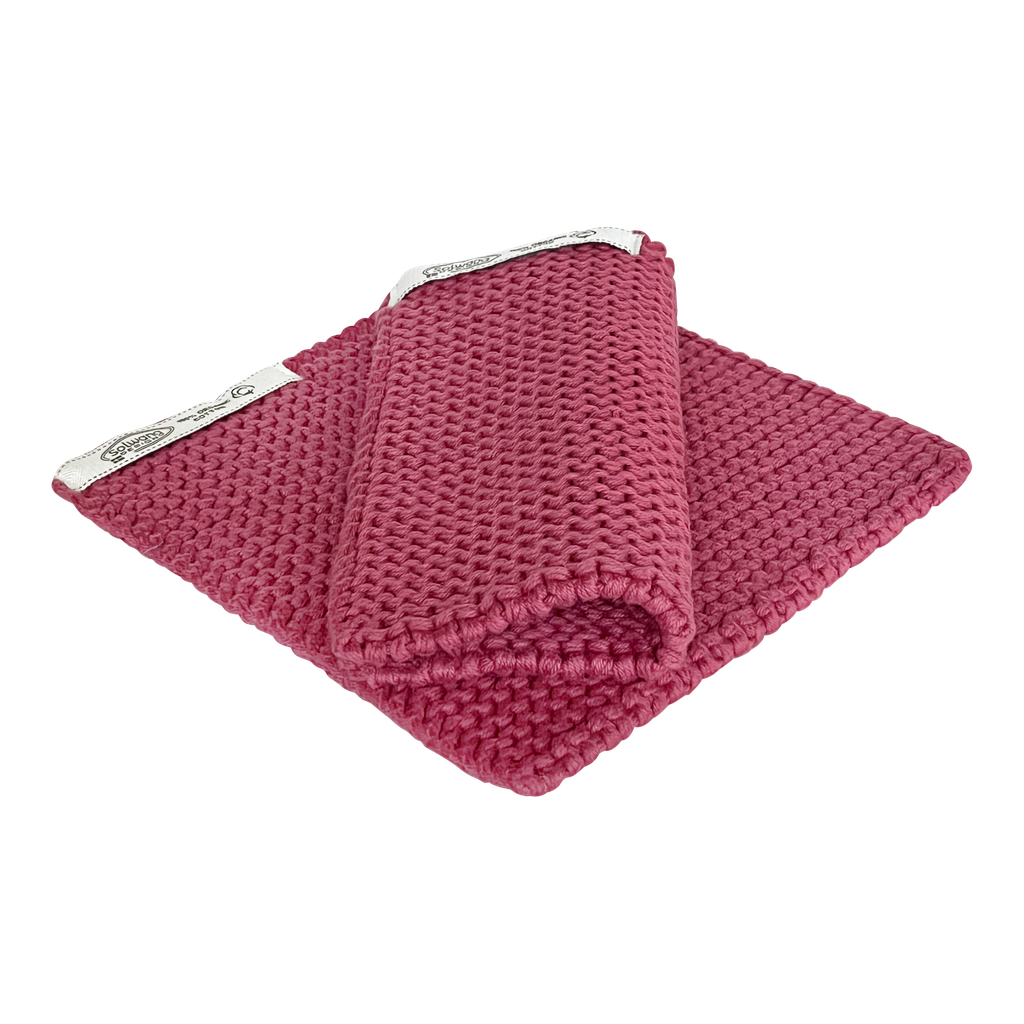 Topflappen Paar in dunklem Antikrosa aus Biobaumwolle. Dieses Paar überzeugt durch seine schöne, altrosa Farbe und nachhaltiges Material.