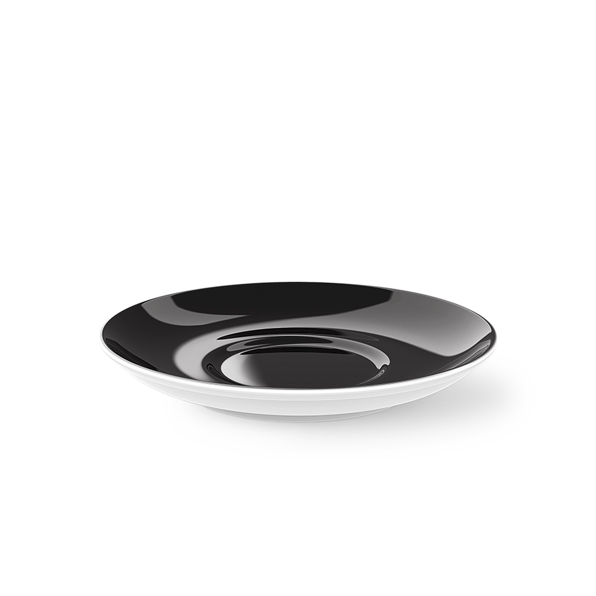 Cappuccino Untertasse 16 cm in Schwarz. Die Untertasse eignet sich ideal für Cappuccinotassen.