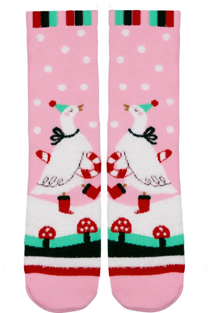 Abgebildet sind Magic Socks - Lasst uns froh & munter sein (one size). Es handelt sich um Weihnachtssocken mit fröhlichem Motiv und Einheitsgröße.