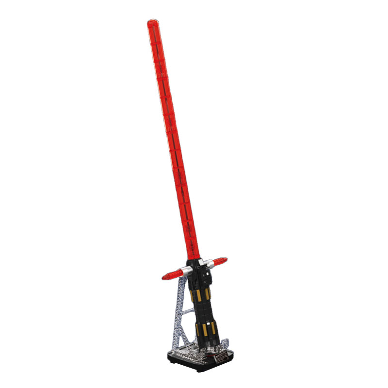 Abgebildet ist das Produkt Mould King® 10239 Crossguard Lightsaber. Es ist ein Bausatz für ein Lichtschwert mit Querbalken.
