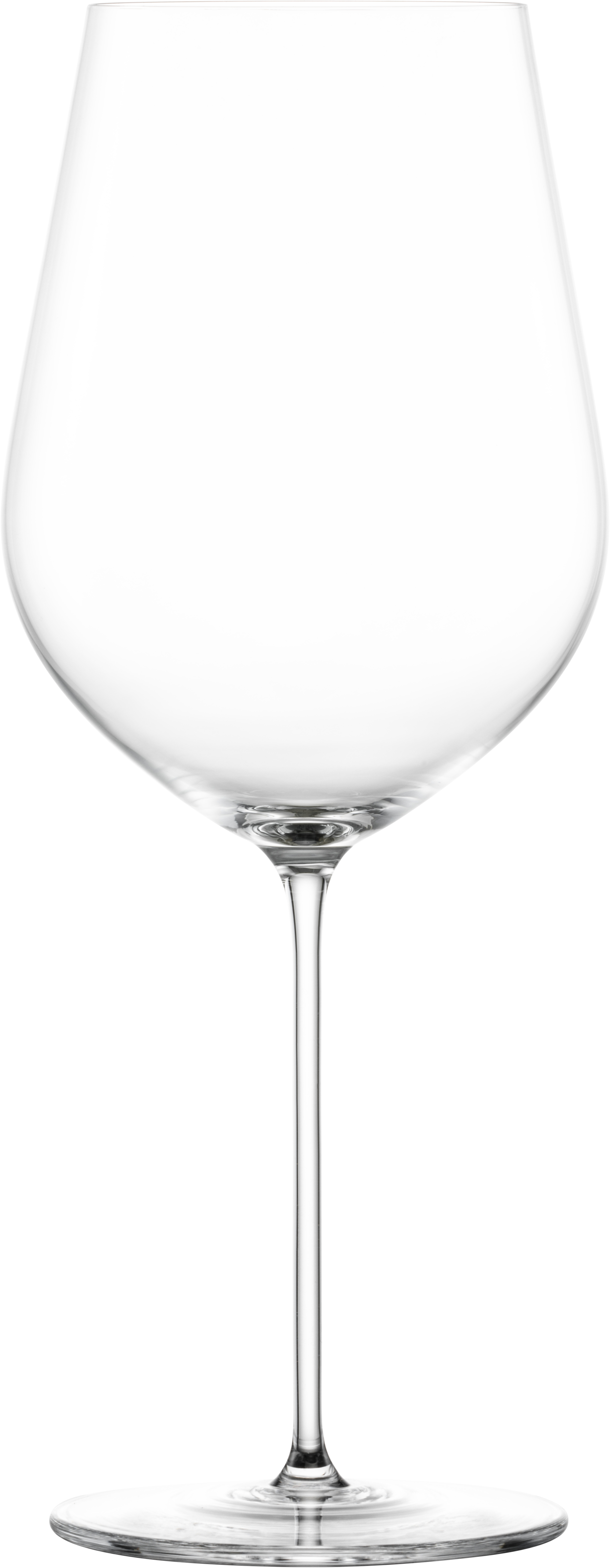 Ein Rotweinglas der Serie VUELO ist zu sehen. Das Glas ist leer und steht aufrecht.