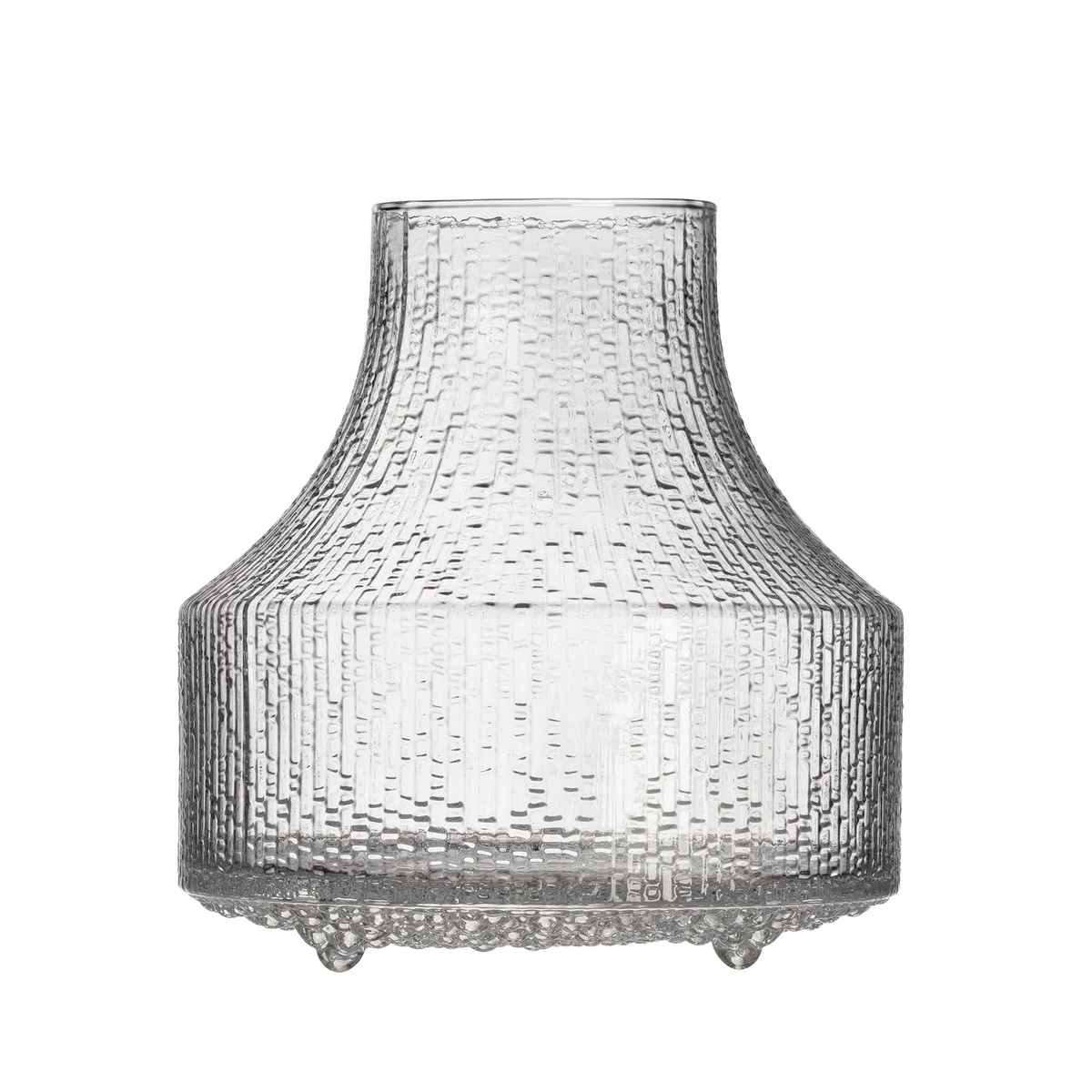 Dies ist eine Ultima Thule Glasvase, klar, mit den Maßen 180x192mm. Die Vase eignet sich hervorragend für dekorative Arrangements.