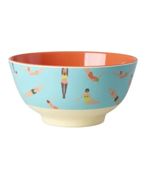 Melamin Schüssel Retro Swimster, 700ml, ist zu sehen. Die Schüssel hat ein nostalgisches Design.