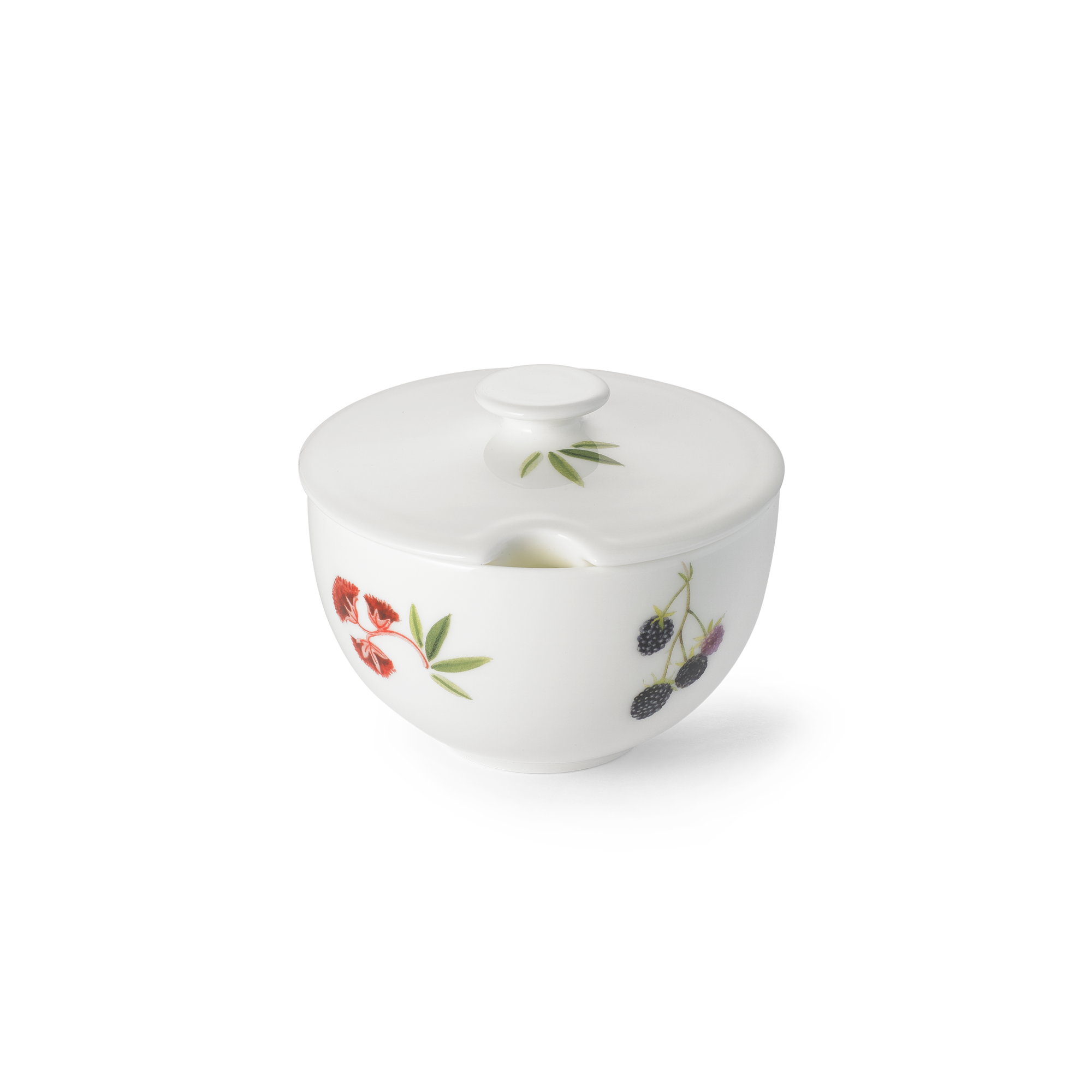 Diese Abbildung zeigt eine Zuckerdose mit 0,25 l Fassungsvermögen aus der Serie Wunderland Fine Bone China. Die Zuckerdose ist aus feinem Porzellan gefertigt.