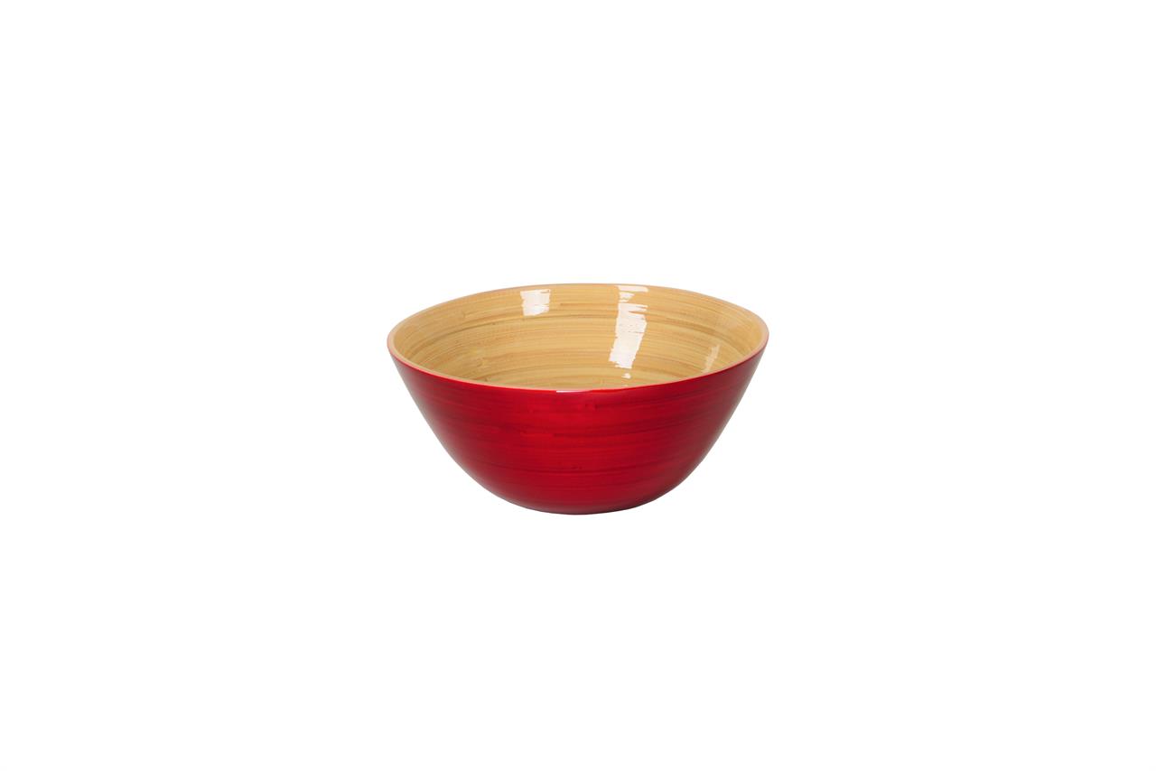 Bambus-Schssel fl. 22x10cm rot | 4260650881459
