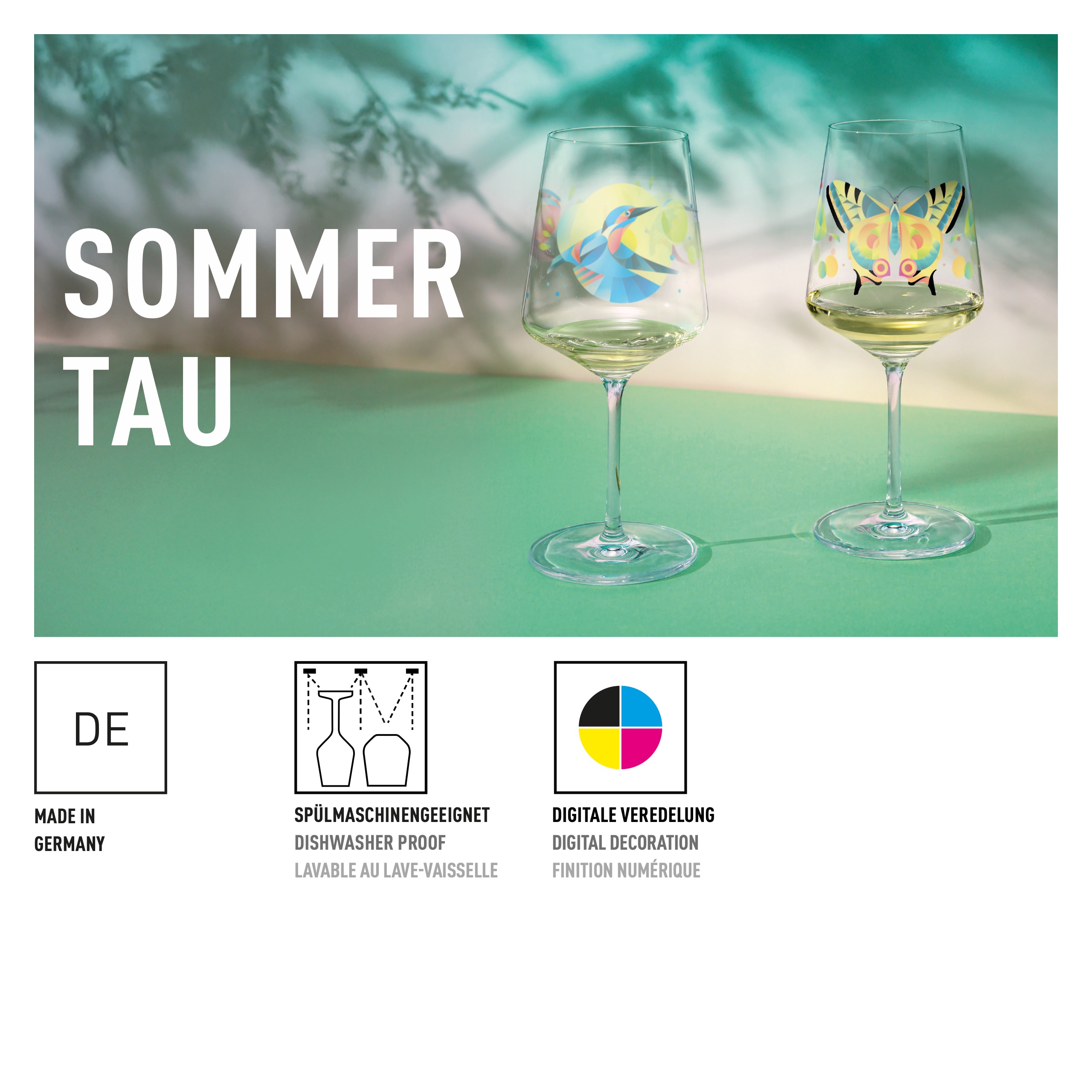 Dieses Bild zeigt das Produkt Sommertau Hugo #26 A. Preis F26. Das Motiv betont die sommerliche Frische.