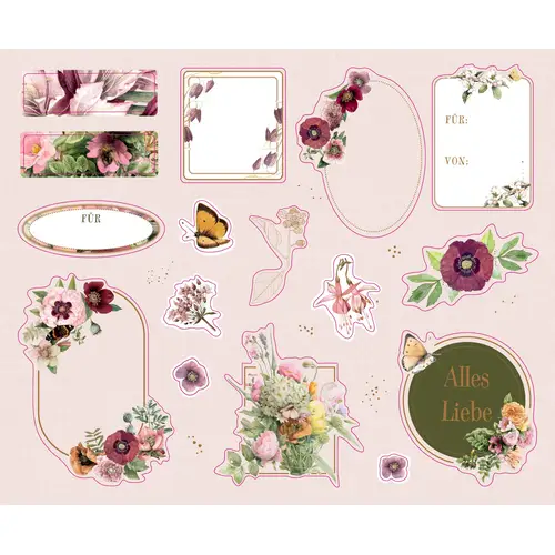 Stickerbuch Zauberhafte Sticker & Etiketten - Blüt