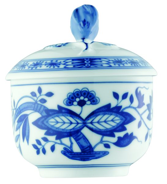 Hutschenreuther Blau Zuckerdose, 6 Per., Maria Theresia / Zwiebelm