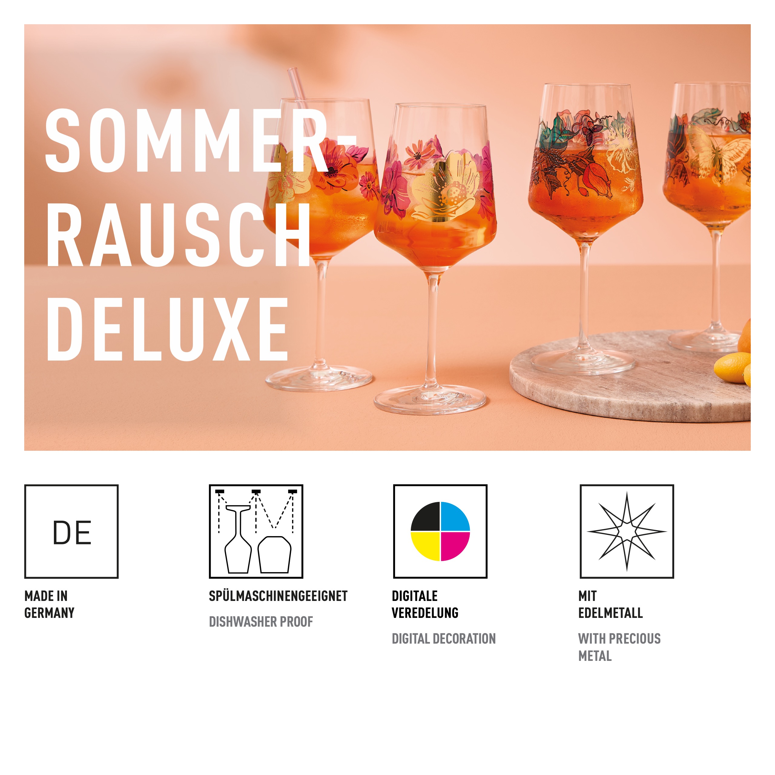 Das Foto zeigt Sommerrausch Deluxe 2er 23 24 von E. Tjader H24. Zwei raffinierte Getränke sorgen für Genuss.