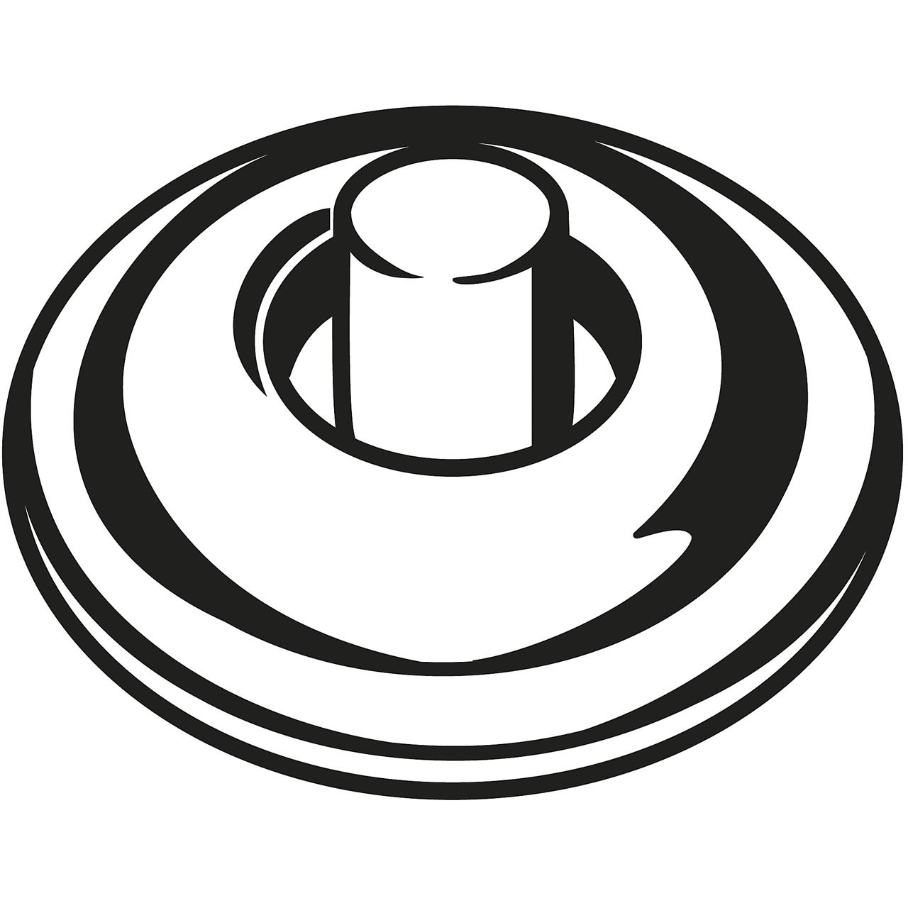 Das Bild zeigt eine Kochsignal-Dichtung für das Modell Perfect/Perfect Plus. Es handelt sich um ein rundes Ersatzteil mit einem erhöhten Mittelteil.