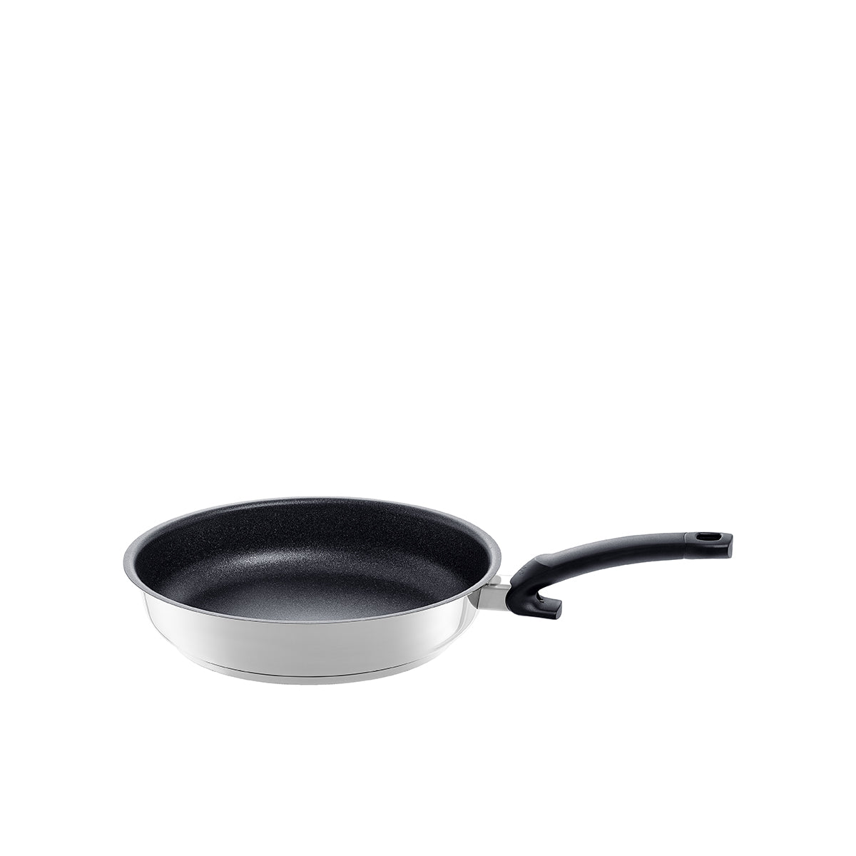 Eine Adamant Premium Pfanne mit 28 cm Durchmesser ist schräg von oben aufgenommen. Das Produkt eignet sich hervorragend zum Braten.