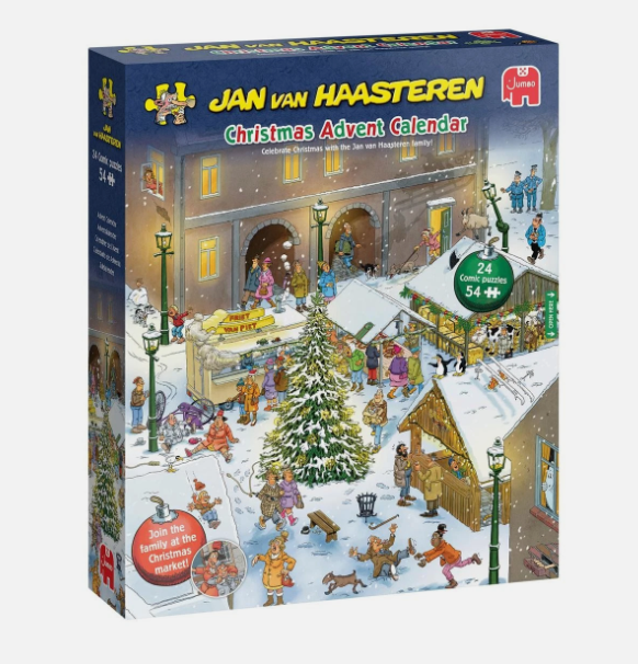 Der Jvh Adventskalender 2026 ist auf dem Bild zu sehen. Es handelt sich um einen festlichen Adventskalender mit bunten Illustrationen.