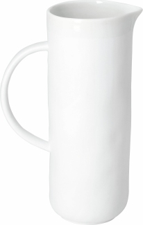 Abgebildet ist der Krug mit Füllmenge 0,7L, Durchmesser 7,5cm und Höhe 19,5cm. Der Krug ist schlank und funktional.