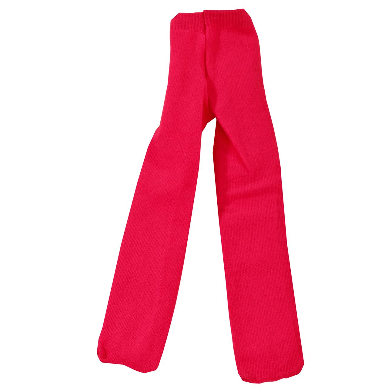 Die Abbildung zeigt eine rote Strumpfhose. Sie ist für eine Größe von 42-50 cm geeignet.